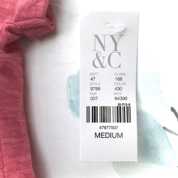 NWT Soho Jeans New York & Company Peach & Gold Top - Picture 6 of 11